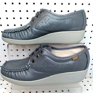 SAS Women’s Comfort Loafers Leather Shoes Gray Hand-sewn Made In USA 🇺🇸 Sz 7